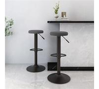 Vidaxl Tabourets De Bar 2 Pcs Gris Foncé Velours