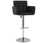 vidaXL Tabourets de bar lot de 2 noir similicuir