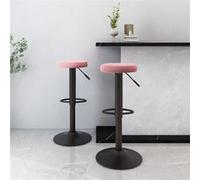 vidaXL Tabourets de bar 333148 - Velours rose - Lot de 2
