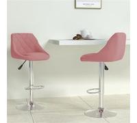 vidaXL Tabourets de bar lot de 2 rose velours335310 Rose G