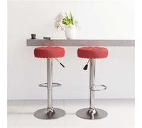 vidaXL Tabourets de bar lot de 2 rouge bordeaux tissu332979 Rouge G