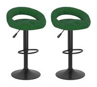 vidaXL Tabourets de bar (lot de 2) - Velours vert