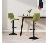 vidaXL Tabourets de bar lot de 2 vert clair velours333993 Vert G