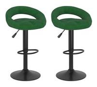 vidaXL Tabourets de bar lot de 2 vert foncé velours333272 Vert G