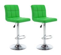 vidaXL Tabourets de bar lot de 2 vert similicuir Vert
