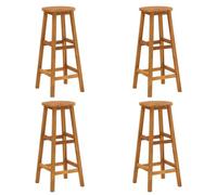 Vidaxl Tabourets De Bar Lot De 4 Bois D'acacia Solide