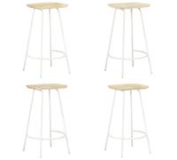 vidaXL Tabourets de bar lot de 4 bois de manguier massif Beige