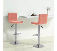 vidaXL Tabourets de bar - Rose Velours