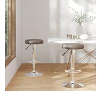 vidaXL Tabourets de bar Similicuir - Marron