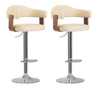 VidaXL Tabourets de bar x2 - Crème