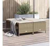 vidaXL Tabourets de jardin - Lot de 4 - Beige