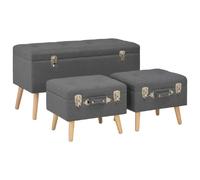 vidaXL Tabourets de rangement, lot de 3