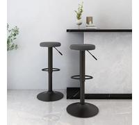 vidaXL Tabourets Gr Gris Velours - Lot de 2