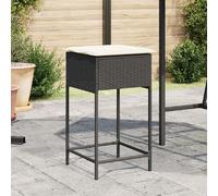 VIDAXL Tabourets jardin noir