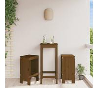 vidaXL Tabourets - Lot de 2, Marron miel