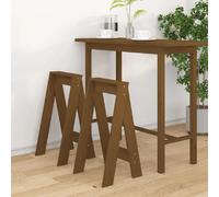 vidaXL Tabourets Marron Miel (Lot de 2)