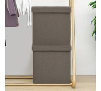 vidaXL Tabourets pliables - Taupe