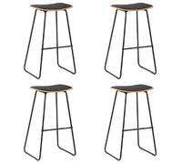 VidaXL Tabourets Similicuir Noir