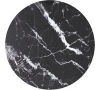 vidaXL Dessus de table de remplacement Verre trempé Ø40×0,8 cm Design marbre noir