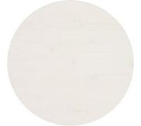 vidaXL Tafelblad Ã˜60x2,5 cm massief grenenhout wit813654 Blanc G