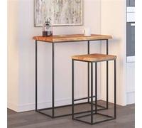vidaXL Tafelblad rechthoekig natuurlijke rand 60x40x2,5 cm acaciahout370608 Bois G