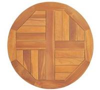 Vidaxl Dessus De Table Bois De Teck Solide Rond 2,5 Cm 50 Cm Multicolore