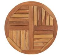 Dessus De Table Bois De Teck Solide Rond 2,5 Cm 70 Cm