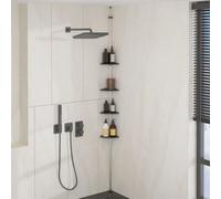 vidaXL ¿¿tag¿¿re d¡¯angle de douche t¿¿lescopique ¿¿ 4 niveaux Argent¿¿