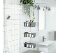 vidaXL ¿¿tag¿¿re de douche suspendue 30x15x(67-105) cm aluminium