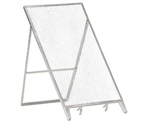 vidaXL Tamis de Jardin Crépine de Jardin Grille de Compostage Grille à Compost Tamis de Fixation pour Brouette Acier Galvanisé 60x85x89 cm