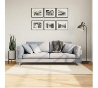 vidaXL Tapis à Poils Courts, Moquette de Sol, Tapis de Zone, Carpette de Salon Chambre à Coucher Salle de Séjour, Moderne, Beige 120x120 cm