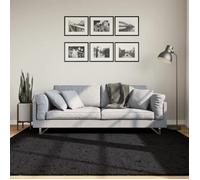 vidaXL Tapis OVIEDO moderne à poils courts noir 200x200 cm
