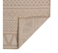 Vidaxl Tapis À Tissage Plat D'extérieur 120x170 Cm Rayures Brunes