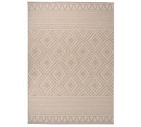 Vidaxl Tapis À Tissage Plat D'extérieur 140x200 Cm Rayures Brunes