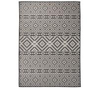 Vidaxl Tapis À Tissage Plat D'extérieur 200x280 Cm Rayures Noires