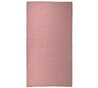 Tapis à Tissage Plat d'Extérieur Tapis de Protection Tapis de Couloir Terrasse Balcon Jardin Résistance aux UV 80x150 cm Rouge 340820