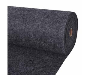 vidaXL Tapis Anthracite 1 2 x 20 m Polyester 331336
