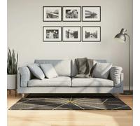 vidaXL Tapis antidérapant 80x150 cm - Noir & Doré