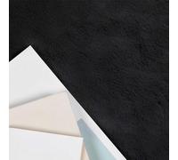 vidaXL Tapis antidérapant en Fausse de Lapin OLITE Noir 120 x 120 cm