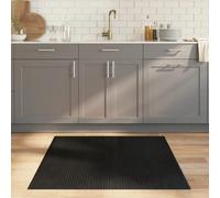Tapis rectangulaire noir 100x100 cm bambou