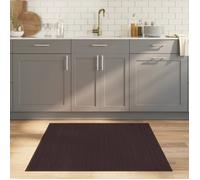 vidaXL Tapis carré bambou marron foncé 100x100 cm