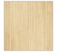 vidaXL Tapis carré naturel clair 100 x 100 cm Bambou