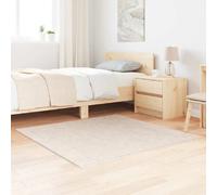 Tapis - VIDAXL - Shaggy - Anti-dérapant - Crème - 120 x 120 cm