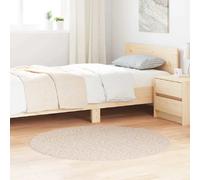 vidaXL Tapis - Crème Rond Polyester Ø 120 cm