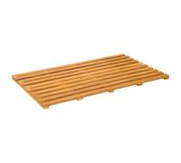 vidaXL Tapis de bain Uni Marron 100 x 53 cm bois