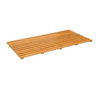 vidaXL Tapis de Bain Uni Marron 100 x 53 x 2,5 cm Bois, Tapis de Bain rectangulaire Minimaliste, résistant à l'eau, Anti-Glisse, déco Douce et Confortable