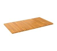 vidaXL Tapis de bain Uni Marron 100 x 55 cm bois