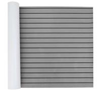 vidaXL Tapis de bateau rayé gris clair et noir 240 x 90 cm EVA