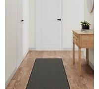 vidaXL Tapis de Couloir Aspect sisal Anthracite 50x150 cm, Tapis d'entrée, Tapis de Porte, Tapis de Couloir Lavable, Moquette de Couloir