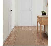 vidaXL Tapis de Couloir Aspect sisal Sable 50x200 cm, Tapis d'entrée, Tapis de Porte, Tapis de Couloir Lavable, Moquette de Couloir, Moquette de Sol